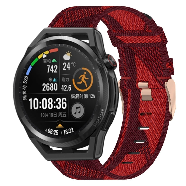 Cinturino per orologio in nylon intrecciato da 22 mm, For Huawei Watch GT3 Pro 46mm, For Huawei Watch GT3 46mm, For Huawei Watch GT Runner