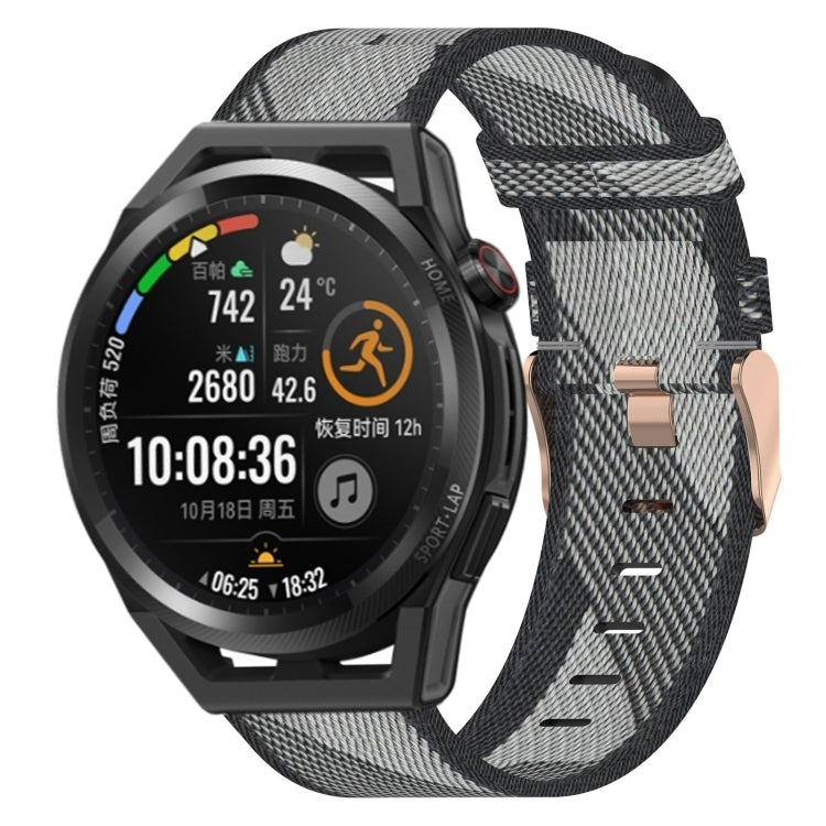 Cinturino per orologio in nylon intrecciato da 22 mm, For Huawei Watch GT3 Pro 46mm, For Huawei Watch GT3 46mm, For Huawei Watch GT Runner