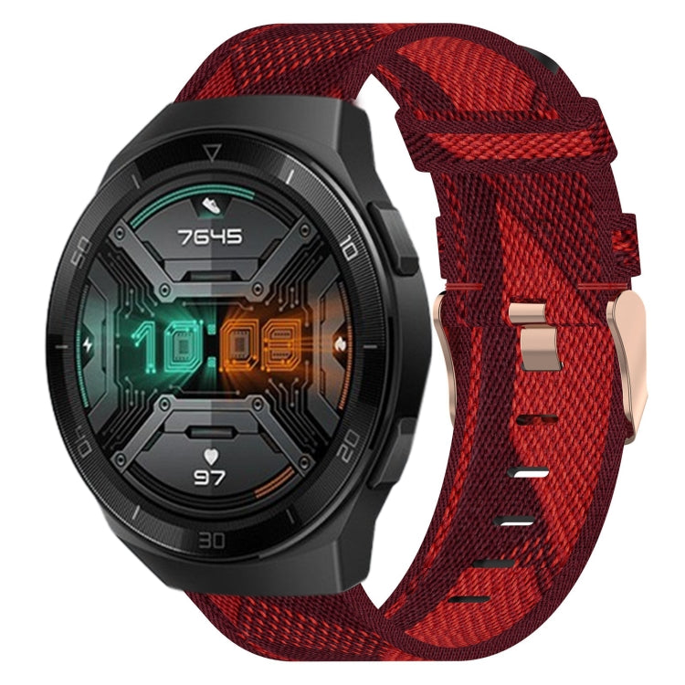 Cinturino per orologio in nylon intrecciato da 22 mm, For Huawei Watch GT 2E, For Huawei GT2 46mm, For Honor Watch GS 3