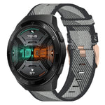 Cinturino per orologio in nylon intrecciato da 22 mm, For Huawei Watch GT 2E, For Huawei GT2 46mm, For Honor Watch GS 3