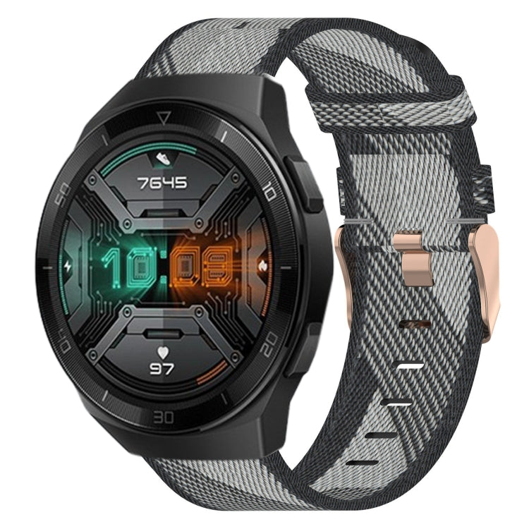 Cinturino per orologio in nylon intrecciato da 22 mm, For Huawei Watch GT 2E, For Huawei GT2 46mm, For Honor Watch GS 3
