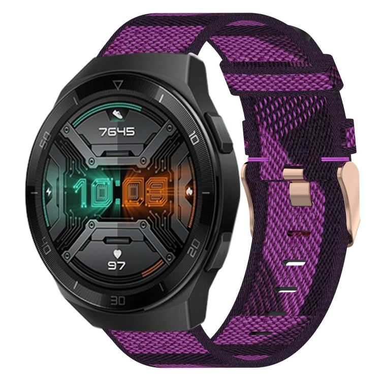 Cinturino per orologio in nylon intrecciato da 22 mm, For Huawei Watch GT 2E, For Huawei GT2 46mm, For Honor Watch GS 3