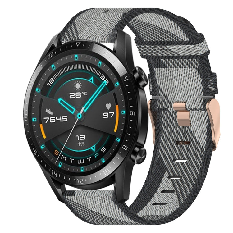 Cinturino per orologio in nylon intrecciato da 22 mm, For Huawei Watch GT 2E, For Huawei GT2 46mm, For Honor Watch GS 3