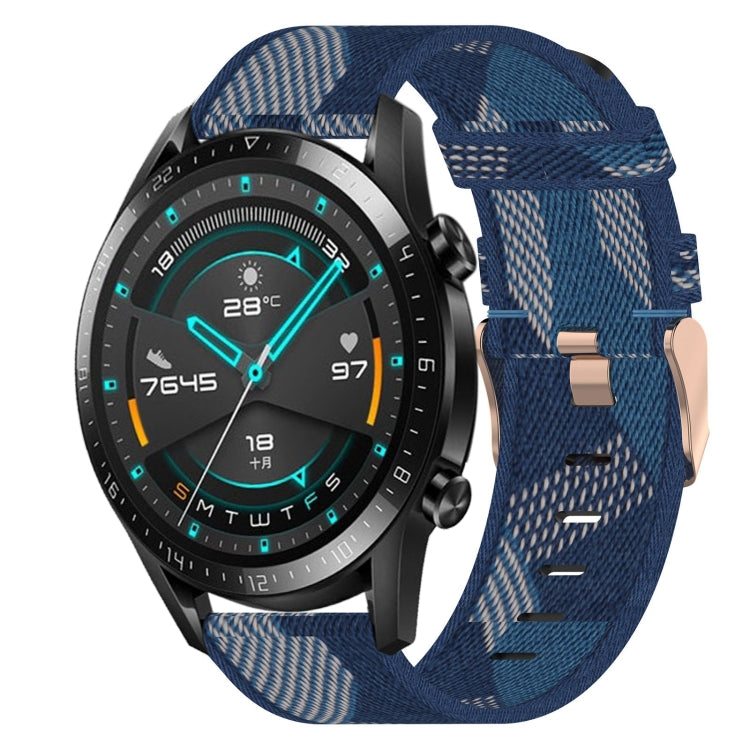 Cinturino per orologio in nylon intrecciato da 22 mm, For Huawei Watch GT 2E, For Huawei GT2 46mm, For Honor Watch GS 3