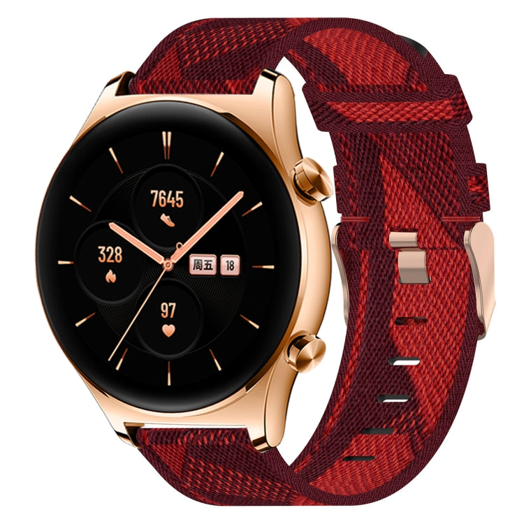 Cinturino per orologio in nylon intrecciato da 22 mm, For Huawei Watch GT 2E, For Huawei GT2 46mm, For Honor Watch GS 3