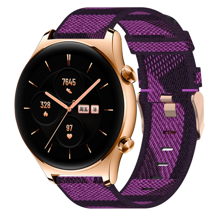 Cinturino per orologio in nylon intrecciato da 22 mm, For Huawei Watch GT 2E, For Huawei GT2 46mm, For Honor Watch GS 3