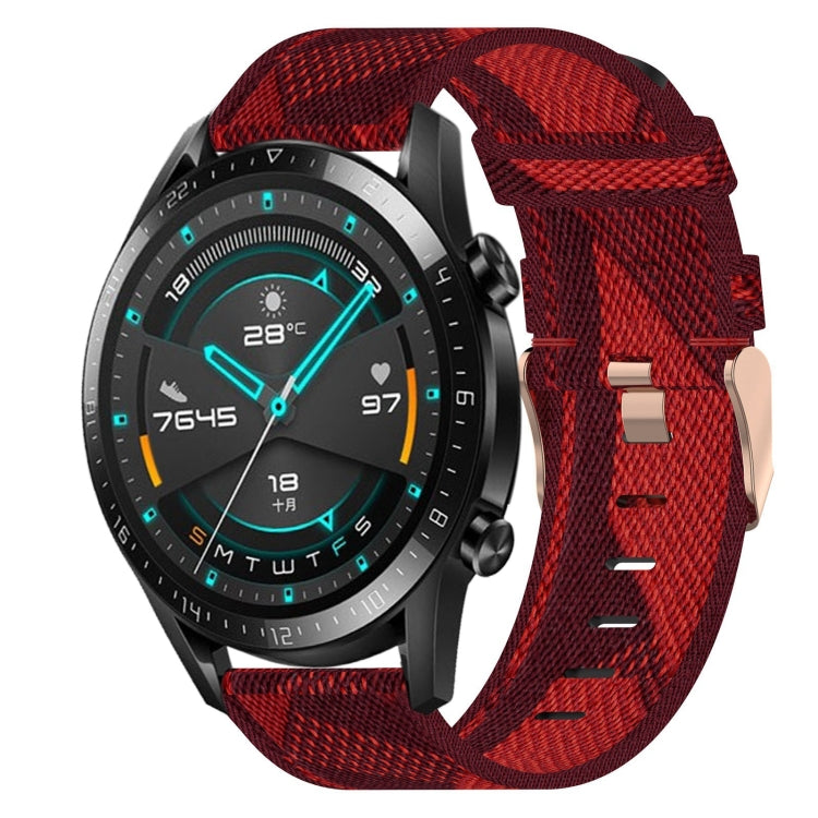 Cinturino per orologio in nylon intrecciato da 20 mm, For Huawei Watch GT3 Pro 43mm, For Huawei Watch GT3 42mm, For Huawei Watch GT2 42mm