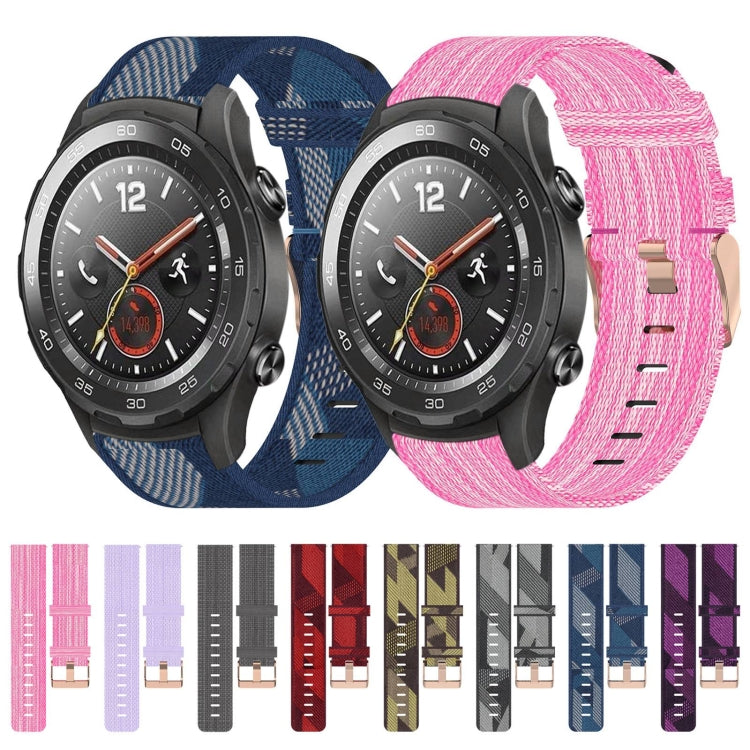 Cinturino per orologio in nylon intrecciato da 20 mm, For Huawei Watch 2, For Honor Watch ES, For Honor MagicWatch2 42mm