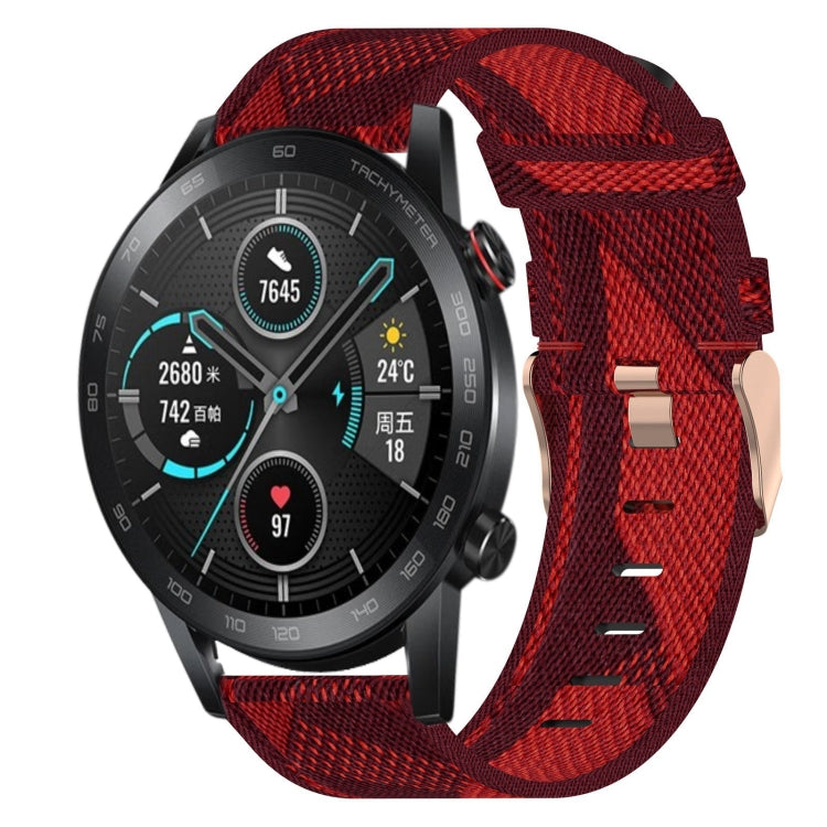 Cinturino per orologio in nylon intrecciato da 20 mm, For Huawei Watch 2, For Honor Watch ES, For Honor MagicWatch2 42mm