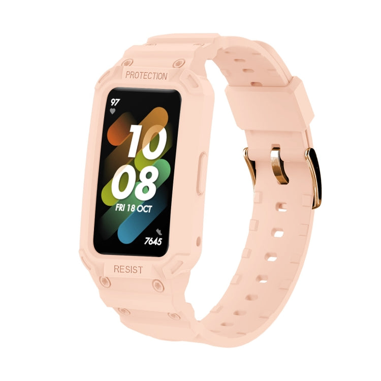 Per Huawei Band 6/7 / Honor Band 6 Cinturino elastico regolabile in TPU integrato JSM, Pink, Black, Army Green, Translucent, Light Grey, Dark Blue
