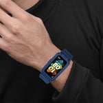 Per Huawei Band 6/7 / Honor Band 6 Cinturino elastico regolabile in TPU integrato JSM, Pink, Black, Army Green, Translucent, Light Grey, Dark Blue
