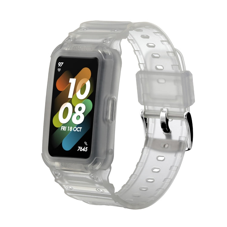 Per Huawei Band 6/7 / Honor Band 6 Cinturino elastico regolabile in TPU integrato JSM, Pink, Black, Army Green, Translucent, Light Grey, Dark Blue