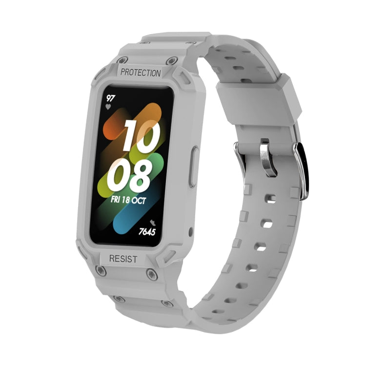 Per Huawei Band 6/7 / Honor Band 6 Cinturino elastico regolabile in TPU integrato JSM, Pink, Black, Army Green, Translucent, Light Grey, Dark Blue