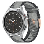 Cinturino per orologio in nylon intrecciato da 20 mm, For Samsung  Galaxy Watch 4 Classic 46mm, For Samsung Galaxy Watch 3 41mm, For Samsung Galaxy Watch Active 2 40mm