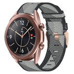 Cinturino per orologio in nylon intrecciato da 20 mm, For Samsung  Galaxy Watch 4 Classic 46mm, For Samsung Galaxy Watch 3 41mm, For Samsung Galaxy Watch Active 2 40mm