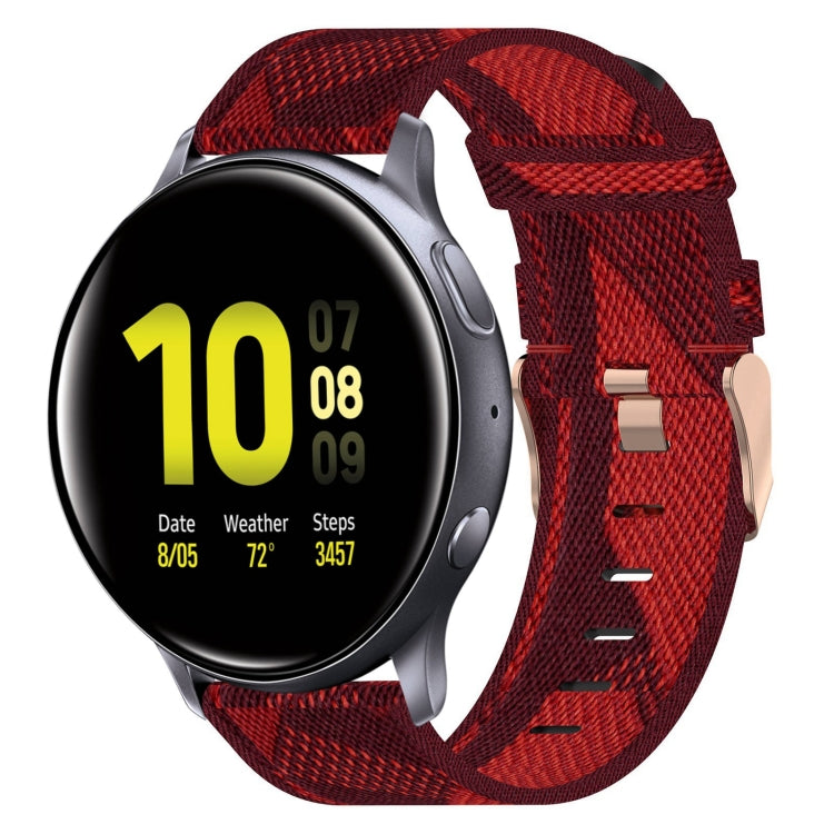 Cinturino per orologio in nylon intrecciato da 20 mm, For Samsung  Galaxy Watch 4 Classic 46mm, For Samsung Galaxy Watch 3 41mm, For Samsung Galaxy Watch Active 2 40mm