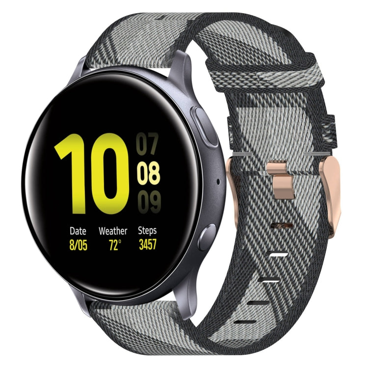 Cinturino per orologio in nylon intrecciato da 20 mm, For Samsung  Galaxy Watch 4 Classic 46mm, For Samsung Galaxy Watch 3 41mm, For Samsung Galaxy Watch Active 2 40mm