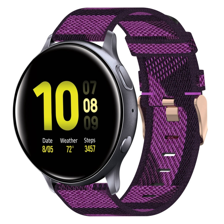 Cinturino per orologio in nylon intrecciato da 20 mm, For Samsung  Galaxy Watch 4 Classic 46mm, For Samsung Galaxy Watch 3 41mm, For Samsung Galaxy Watch Active 2 40mm