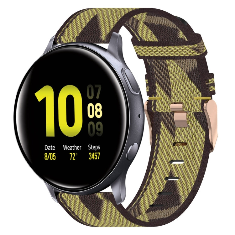Cinturino per orologio in nylon intrecciato da 20 mm, For Samsung Galaxy Watch Active 2 44mm, For Samsung Galaxy Watch Active 40mm, For Samsung Galaxy Watch 42mm
