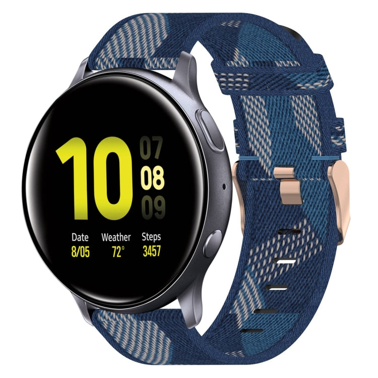 Cinturino per orologio in nylon intrecciato da 20 mm, For Samsung Galaxy Watch Active 2 44mm, For Samsung Galaxy Watch Active 40mm, For Samsung Galaxy Watch 42mm