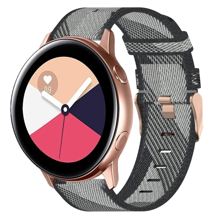 Cinturino per orologio in nylon intrecciato da 20 mm, For Samsung Galaxy Watch Active 2 44mm, For Samsung Galaxy Watch Active 40mm, For Samsung Galaxy Watch 42mm