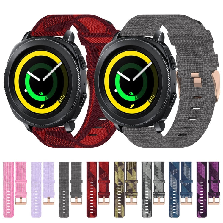 Cinturino per orologio in nylon intrecciato da 20 mm, For Samsung Gear Sport, For Samsung Gear S2 Classic