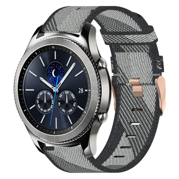 Cinturino per orologio in nylon intrecciato da 22 mm, For Samsung Galaxy Watch3 45mm, For Samsung Galaxy Watch 46mm, For Samsung Gear S3 Classic