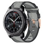 Cinturino per orologio in nylon intrecciato da 22 mm, For Samsung Gear S3 Frontier