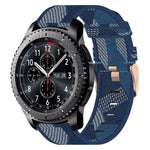 Cinturino per orologio in nylon intrecciato da 22 mm, For Samsung Gear S3 Frontier