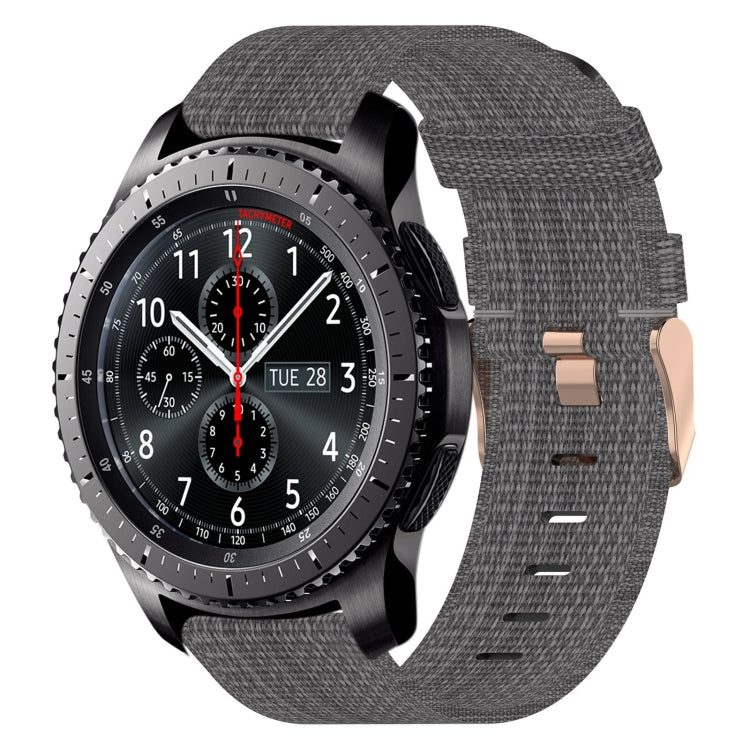Cinturino per orologio in nylon intrecciato da 22 mm, For Samsung Gear S3 Frontier