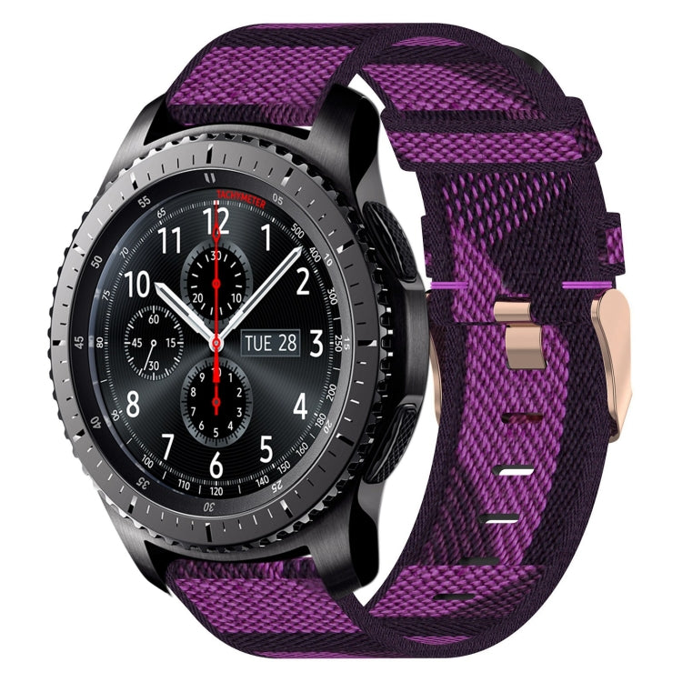 Cinturino per orologio in nylon intrecciato da 22 mm, For Samsung Gear S3 Frontier