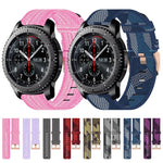 Cinturino per orologio in nylon intrecciato da 22 mm, For Samsung Gear S3 Frontier