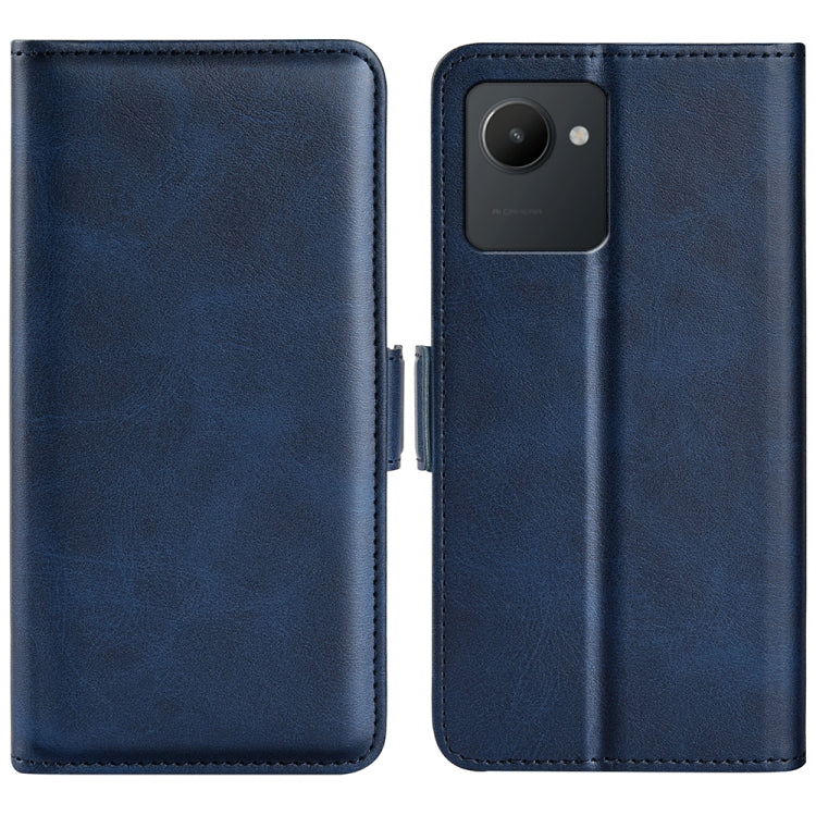 Per OPPO Realme C30 4G Custodia per cellulare in pelle a vibrazione orizzontale con fibbia magnetica a doppio lato, For OPPO Realme C30 4G