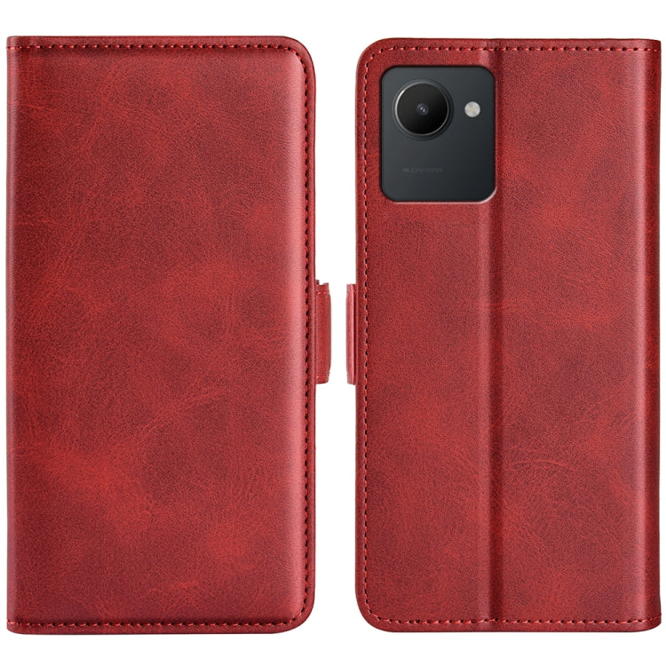 Per OPPO Realme C30 4G Custodia per cellulare in pelle a vibrazione orizzontale con fibbia magnetica a doppio lato, For OPPO Realme C30 4G