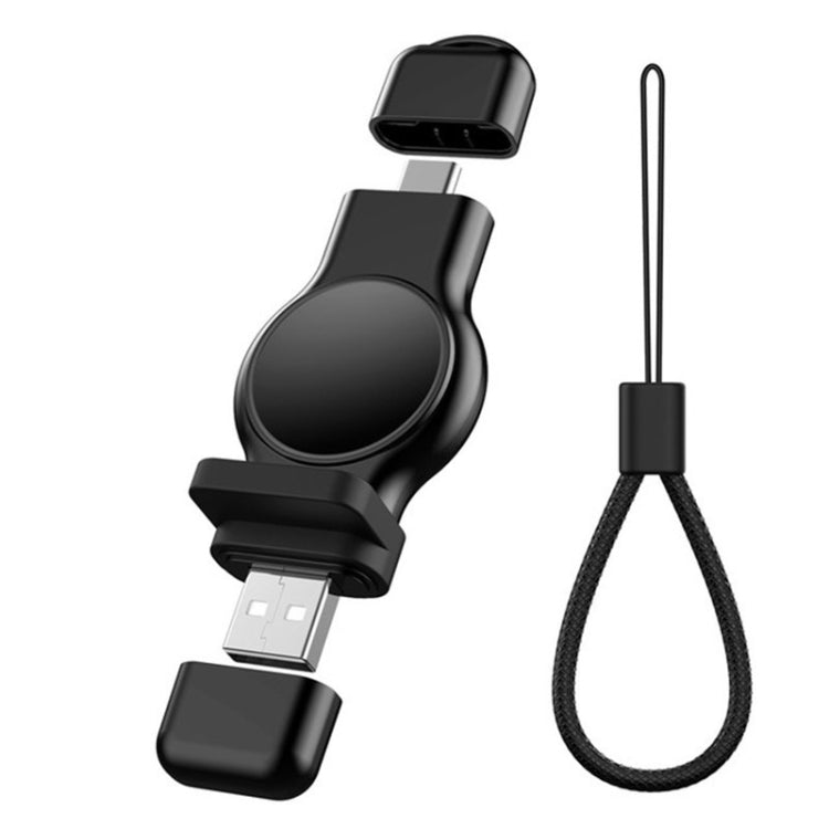 A05 Caricabatterie wireless rapido magnetico 2 in 1 tipo C / da USB-C a USB-A per Apple Watch