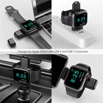 A05 Caricabatterie wireless rapido magnetico 2 in 1 tipo C / da USB-C a USB-A per Apple Watch