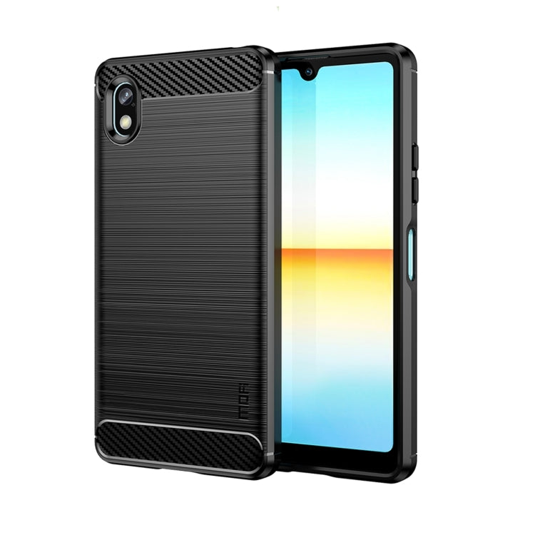 Custodia morbida in TPU MOFI Gentleness in fibra di carbonio spazzolata, For Sony Xperia Ace 3, For Nokia C21 Plus, For Samsung Galaxy Xcover6 Pro / Xcover Pro 2
