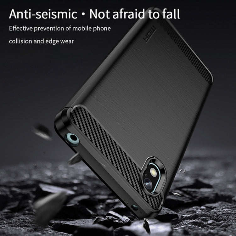Custodia morbida in TPU MOFI Gentleness in fibra di carbonio spazzolata, For Sony Xperia Ace 3, For Nokia C21 Plus, For Samsung Galaxy Xcover6 Pro / Xcover Pro 2