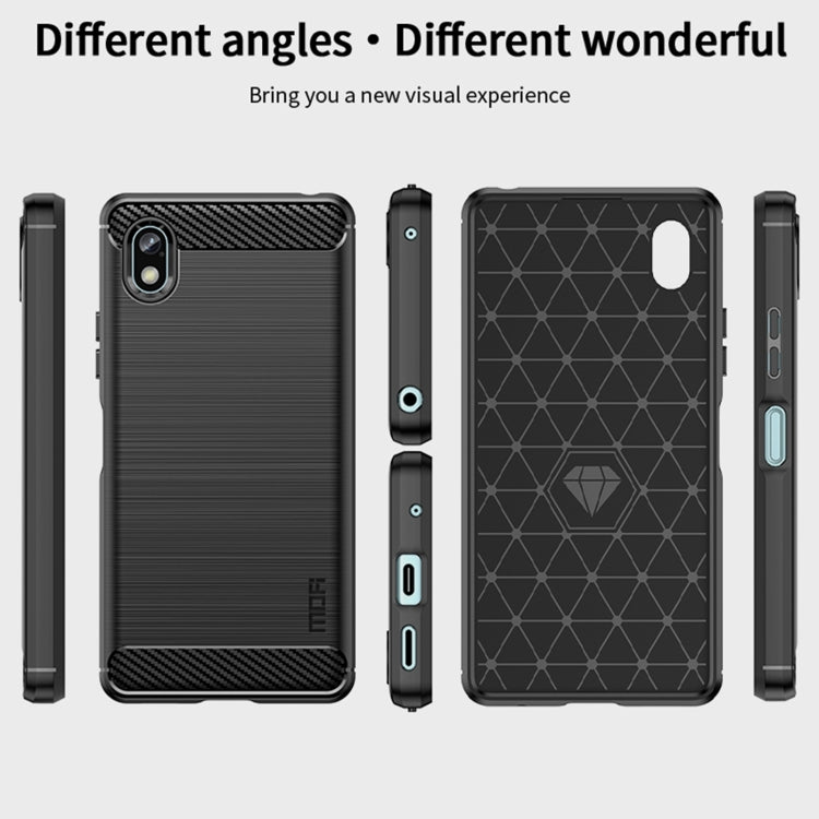 Custodia morbida in TPU MOFI Gentleness in fibra di carbonio spazzolata, For Sony Xperia Ace 3, For Nokia C21 Plus, For Samsung Galaxy Xcover6 Pro / Xcover Pro 2