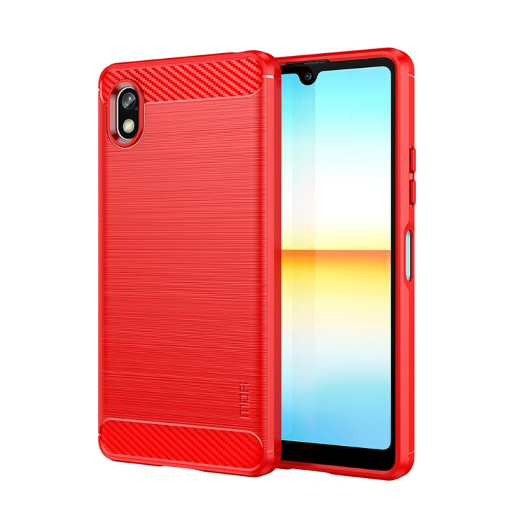 Custodia morbida in TPU MOFI Gentleness in fibra di carbonio spazzolata, For Sony Xperia Ace 3, For Nokia C21 Plus, For Samsung Galaxy Xcover6 Pro / Xcover Pro 2