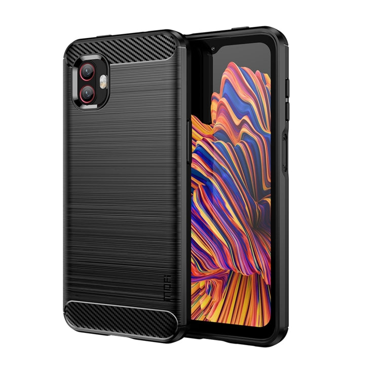 Custodia morbida in TPU MOFI Gentleness in fibra di carbonio spazzolata, For Sony Xperia Ace 3, For Nokia C21 Plus, For Samsung Galaxy Xcover6 Pro / Xcover Pro 2