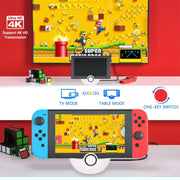 Accessori base di ricarica HDMI multifunzionali per Nintendo Switch, Charging Base