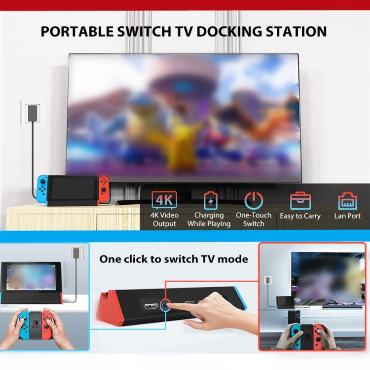 Adattatore HDMI 4K con porta LAN 1000 Mbps per Switch OLED