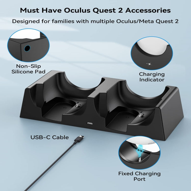 Base di ricarica doppia per Oculus Quest 2 VR