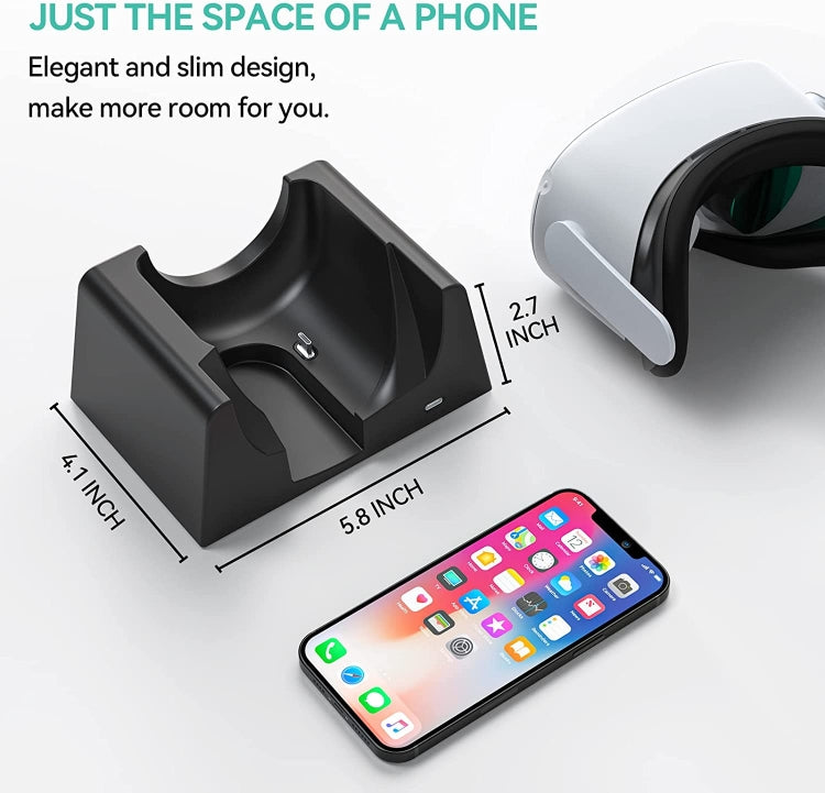 Base di ricarica per Oculus Quest 2 con indicatore LED