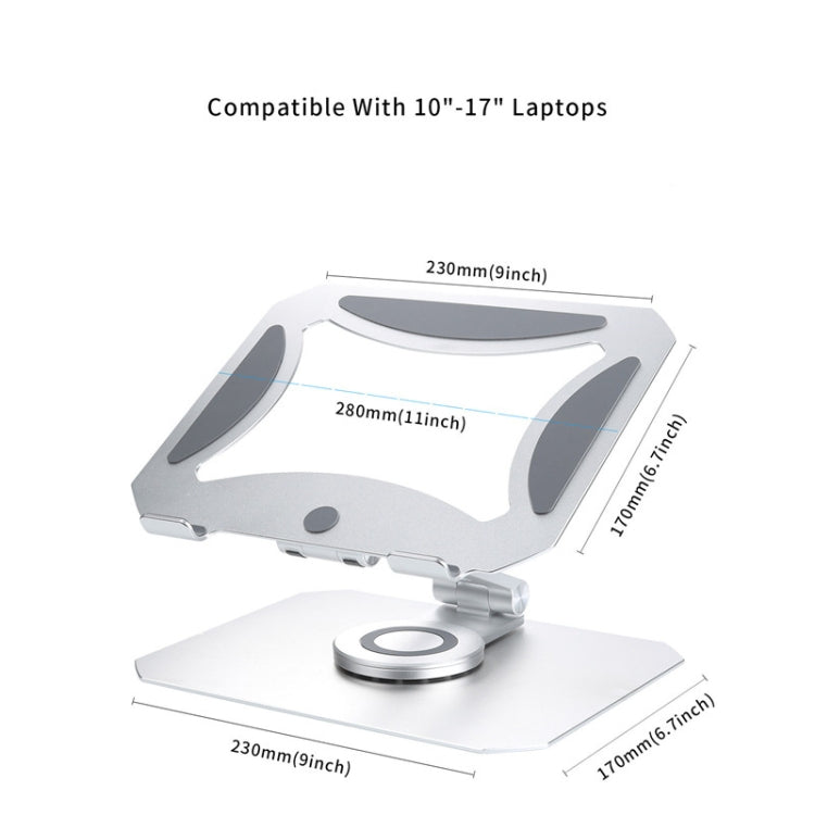 BONERUY L02 Supporto per laptop Supporto in lega di alluminio con rotazione a 360 gradi per dissipazione del calore, L02