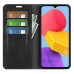 Per Samsung Galaxy M13 4G Custodia in pelle con ventosa magnetica retro-pelle, For Samsung Galaxy M13 4G