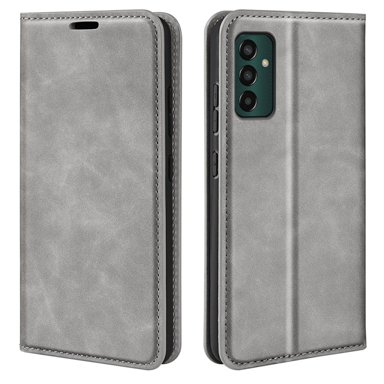 Per Samsung Galaxy M13 4G Custodia in pelle con ventosa magnetica retro-pelle, For Samsung Galaxy M13 4G
