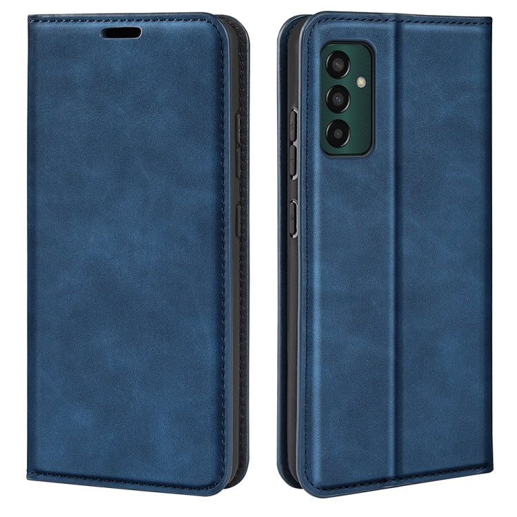 Per Samsung Galaxy M13 4G Custodia in pelle con ventosa magnetica retro-pelle, For Samsung Galaxy M13 4G