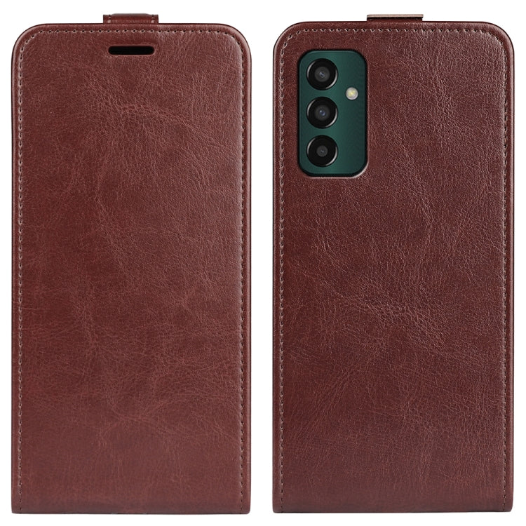 Per Samsung Galaxy M13 4G R64 Texture Custodia per telefono in pelle con vibrazione verticale singola, For Samsung Galaxy M13 4G